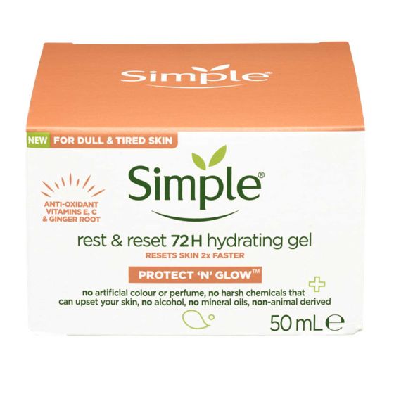 Simple rest & reset 72h hydrating gel 50ml x 6 original