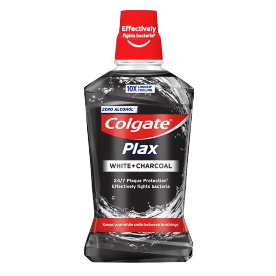 Colgate Plax White + Charcoal munnskyll 500ml white + charcoal