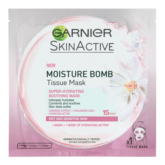 Garnier Face Moisture Bomb Tissue Mask ROSA camomille
