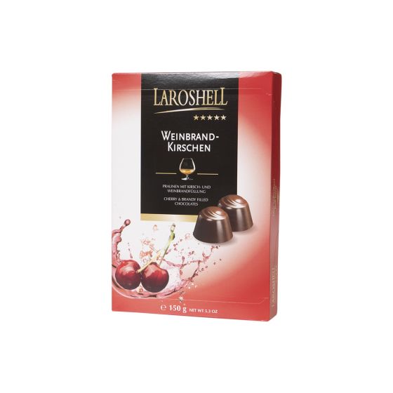 Laroshell Cherry and Brandy konfekt sjokolade og kirsebærlikør