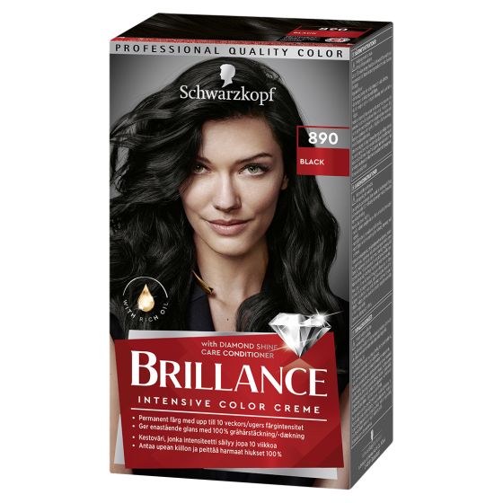 Schwarzkopf Brillance permanent hårfarge brillance 890 black