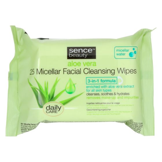 Sencebeauty Facial Cleansing Wipes aloe vera