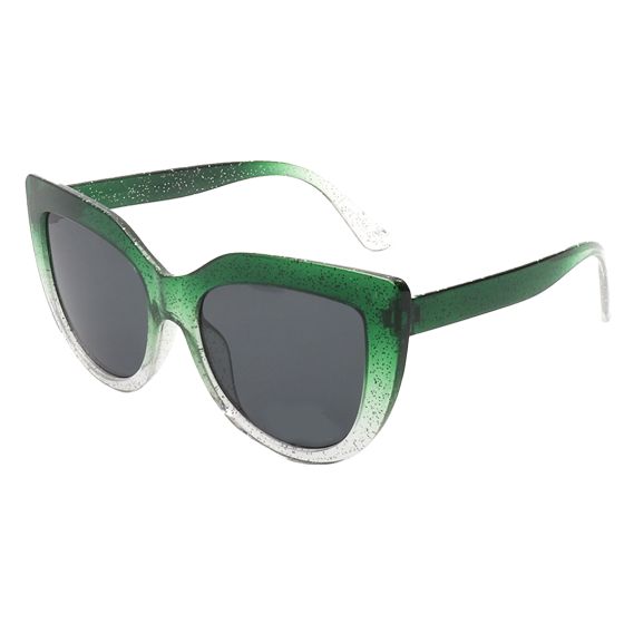 Solbrille Dame med glitter grønn