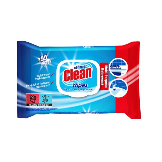 At Home Clean Multi Cleaning Wipes 55pcs ingen