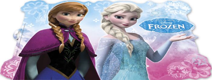 Disney dekkebrikke med Disney Frost motiv rosa