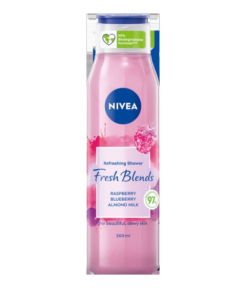 Nivea Shower Fresh Blends  bringebær.