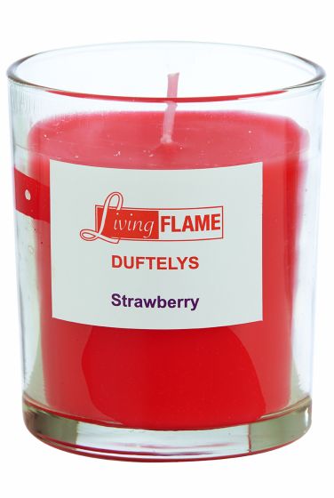 Living Flame duftlys i glass jordbær