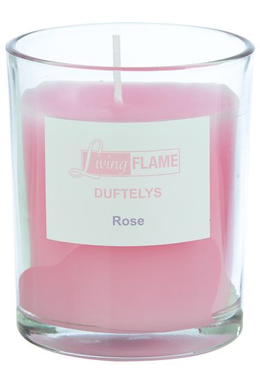 Living Flame duftlys i glass roseduft