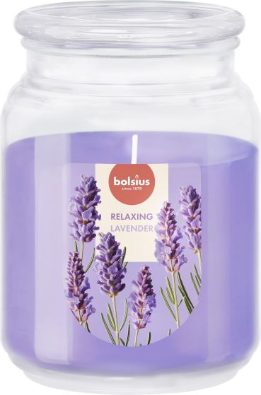 True Scents duftelys i glass 13,5x10cm Lavendel