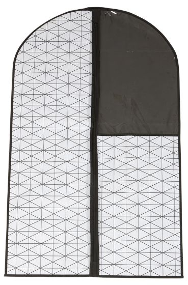Klespose 60x100cm hvit-sort glidelåslukning hvit
