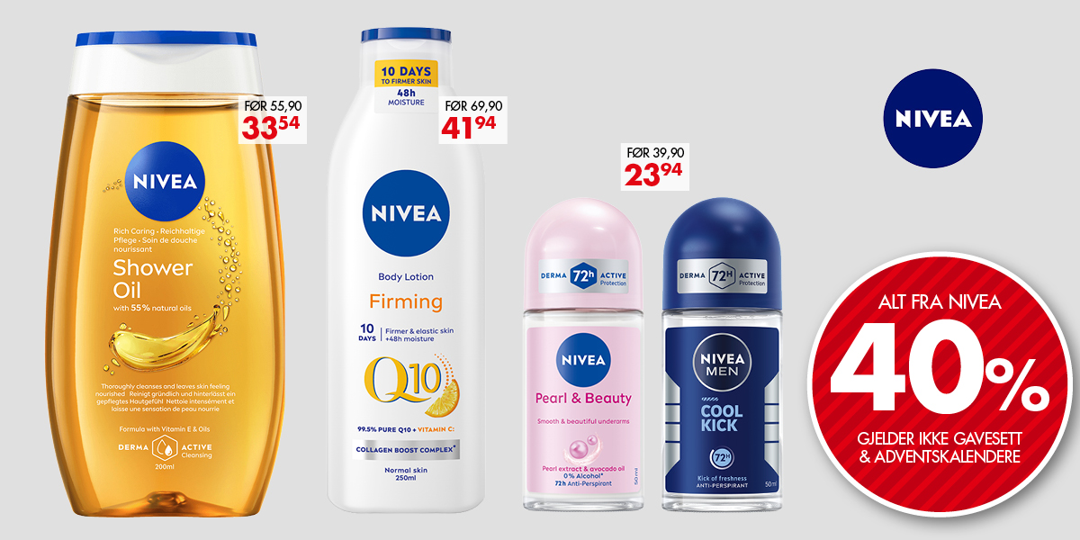 Alt fra Nivea -40%